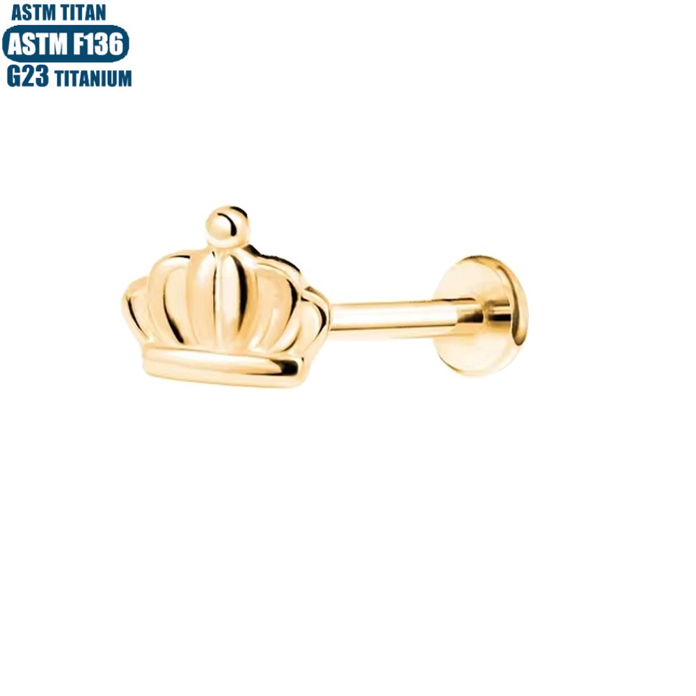 F136 Titanium Alloy Lip Ring Small Ear Nail Thread Inner Tooth Ear Bone Nail Tragus Piercing Earring Cartilage Ring Snake Lip Nail detail image 26