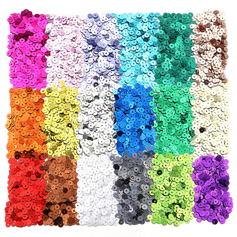 New ultra-thin flash small butterfly round nail art sequins magic color laser nail beads DIY crystal mud material