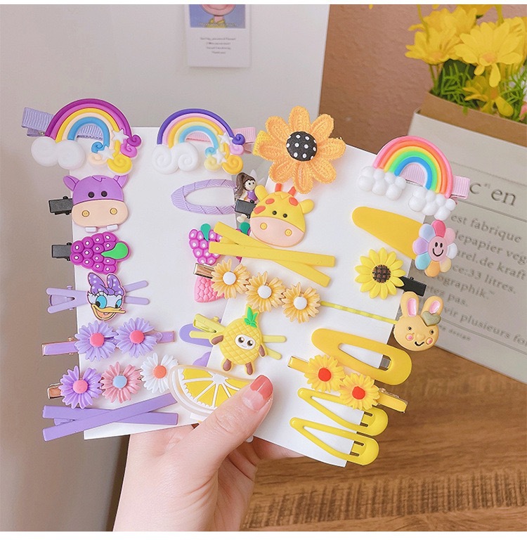 Children's Hairpin Cartoon Bangs Clip Girls Jewelry Cute Set display picture 9