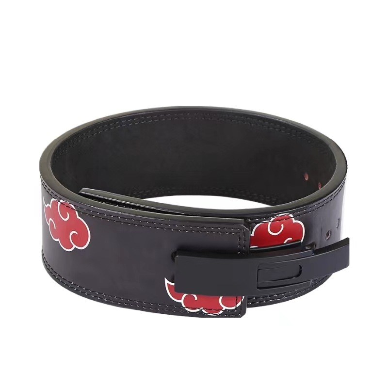 Cinturón de Fitness de piel de vaca para levantamiento de pesas, sentadillas, peso muerto, protección de cintura, equipo de protección deportivo, levantamiento profesional con hebilla rápida