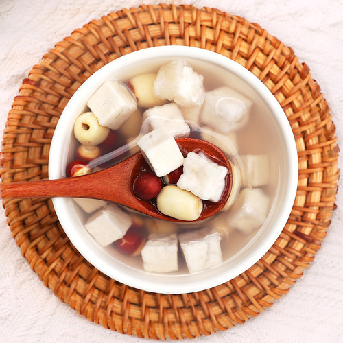 Sishen soup for children, spleen and stomach, lotus seeds, yam, tuckahoe soup, packets, porridge and soaked in water, new Sishen soup
