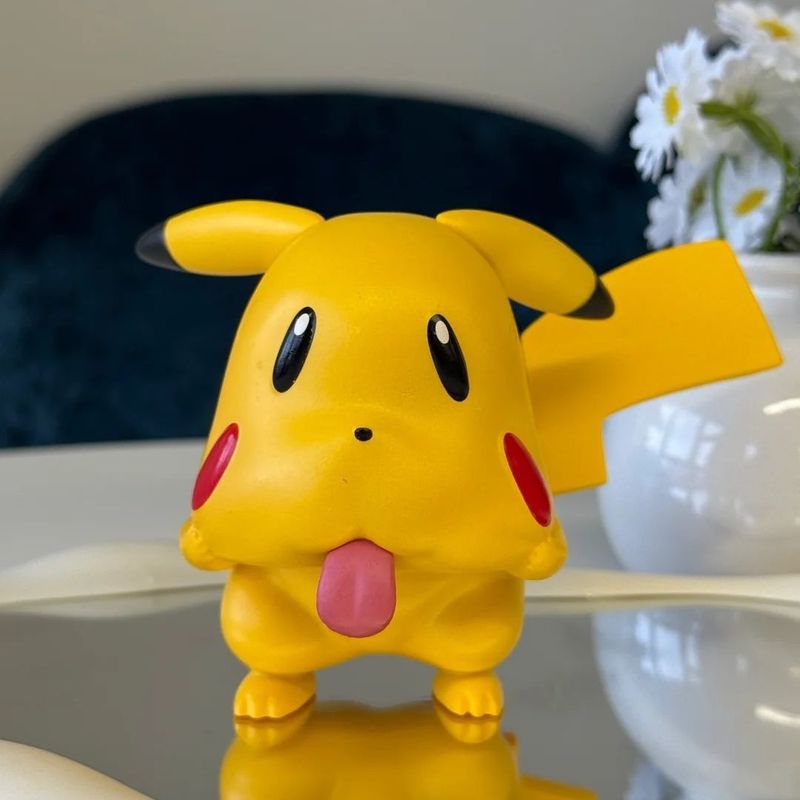 宠物精灵鬼脸电气鼠口袋妖怪手办Pikachu可爱摆件模型小卡拉好友|undefined
