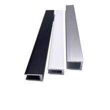 铝合金u形槽黑色U型铝槽包边条玻璃固定吊顶卡槽铝型材凹铝材槽条