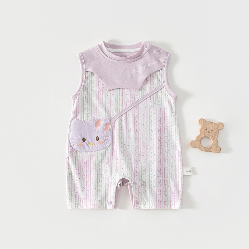 Baby Sleeveless Jumpsuit, Summer Thin Jumpsuit, Baby Summer Clothes, Vest, Ice Oxygen Cotton