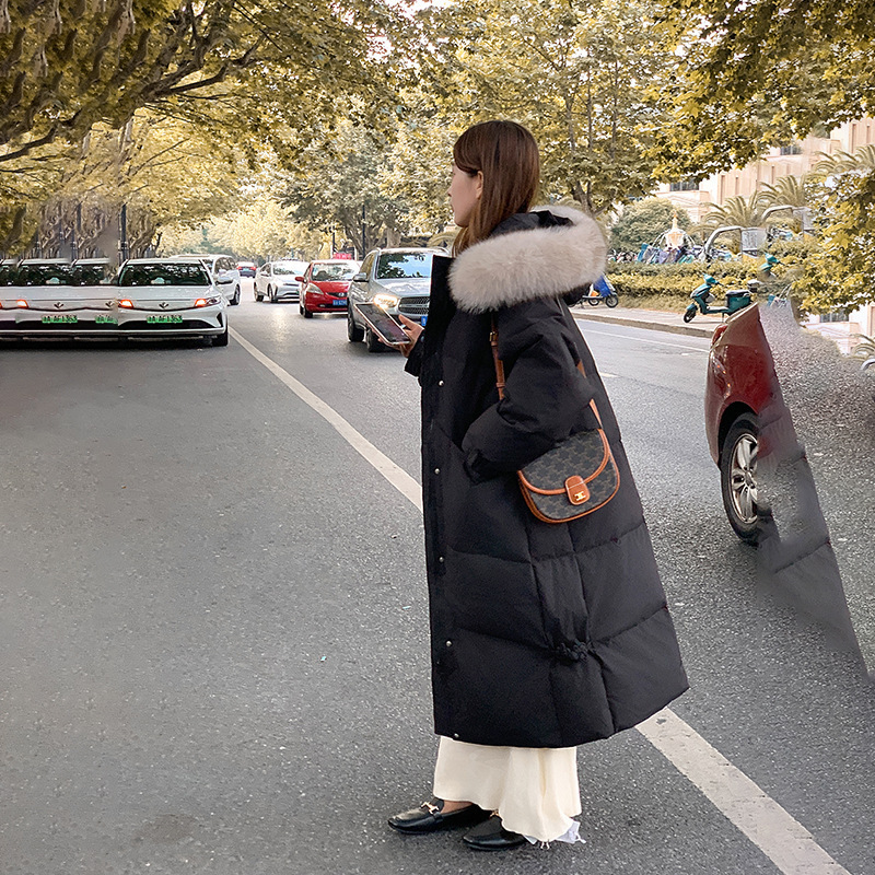 羽绒棉服2025年新款长款过膝大毛领棉衣冬季棉袄外套气质优雅|undefined