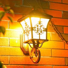 太阳能壁灯家用户外欧式阳台大门口室外墙壁灯花园别墅防水庭院灯