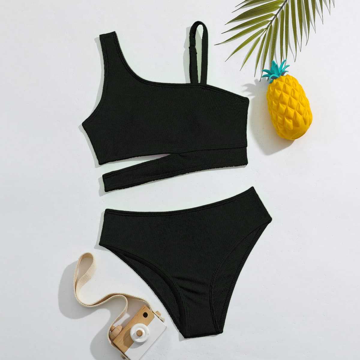 2025 Cross-Border New Amazon Foreign Trade Simple Multi-Color Baby Girls Swimsuit Split Swimsuit for Girls in Stock