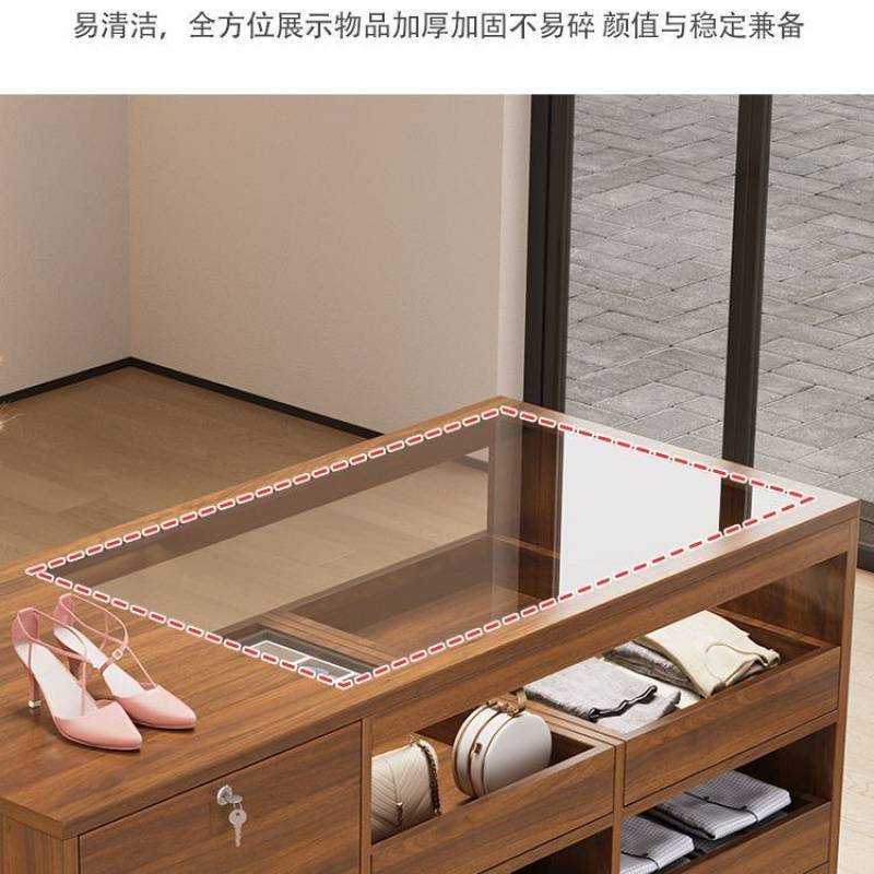 服装店中岛柜流水台展示台收银台柜台摆件饰品陈列柜吧台桌带批发