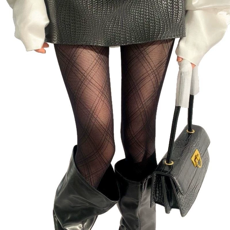Black autumn tights, base thin fishing net