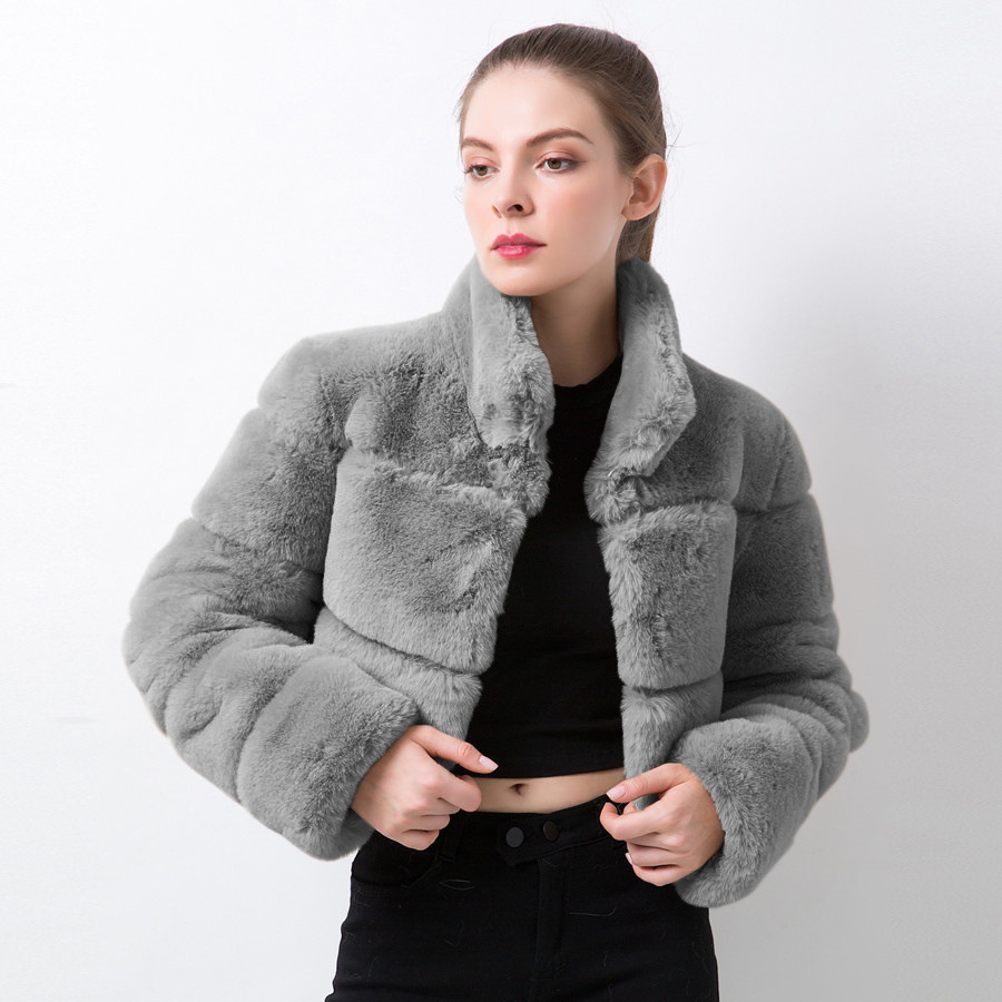 Abbigliamento Donna Pelliccia Giacca Donna Pelliccia Cuciture Orizzontali Pelliccia Artificiale_voghion.com
