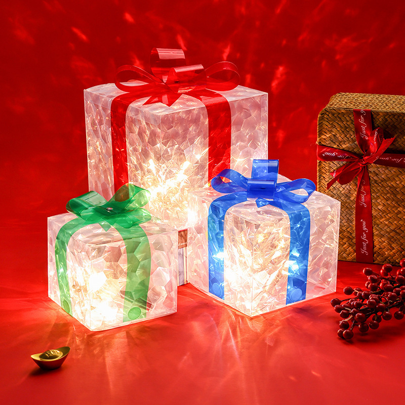 発光ギフトボックスクロスボーダークリスマス装飾レーザーギフトボックス|undefined