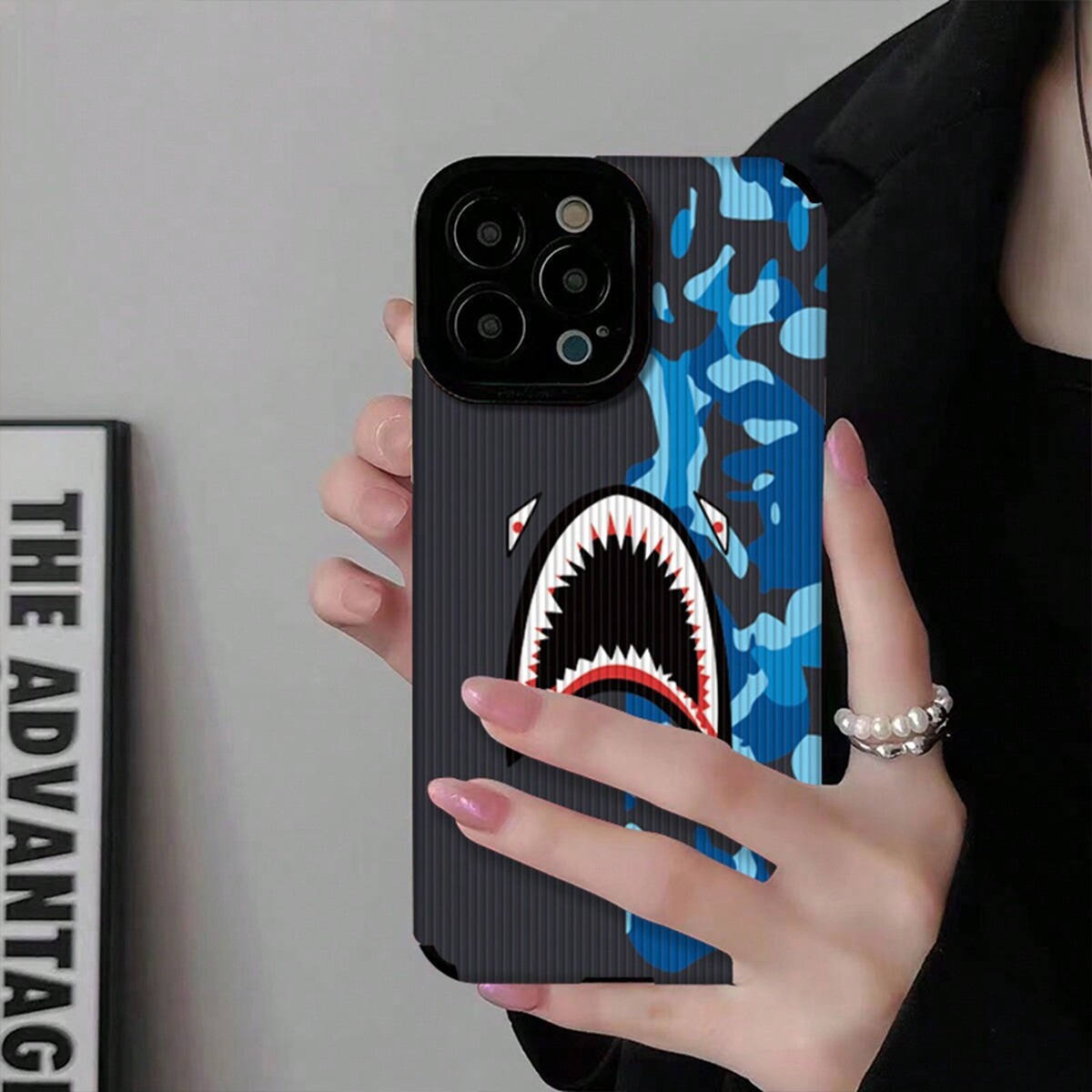 Camouflage Shark Protective Phone Case For Samsung A71 A53 S23_voghion.com