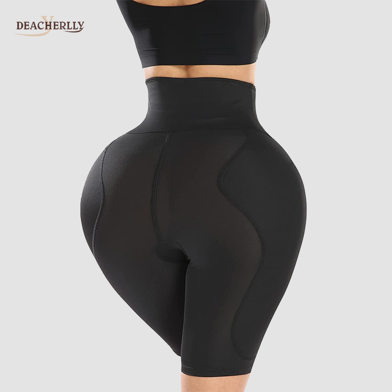 BBL hip dip cross-border high waist belly contracting pants with cotton pad fake butt Feng cross hip lifting pants body shaping underwear