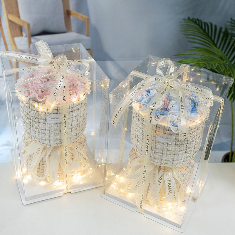 教师节礼物小香风永生香皂玫瑰花束生日礼物送女友闺蜜七夕情人节