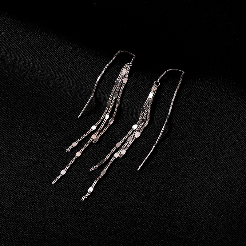 Pendientes de borla de plata esterlina 925 pendientes de lujo ligeros de las mujeres 2022 nueva moda pendientes largos pendientes elegantes pendientes