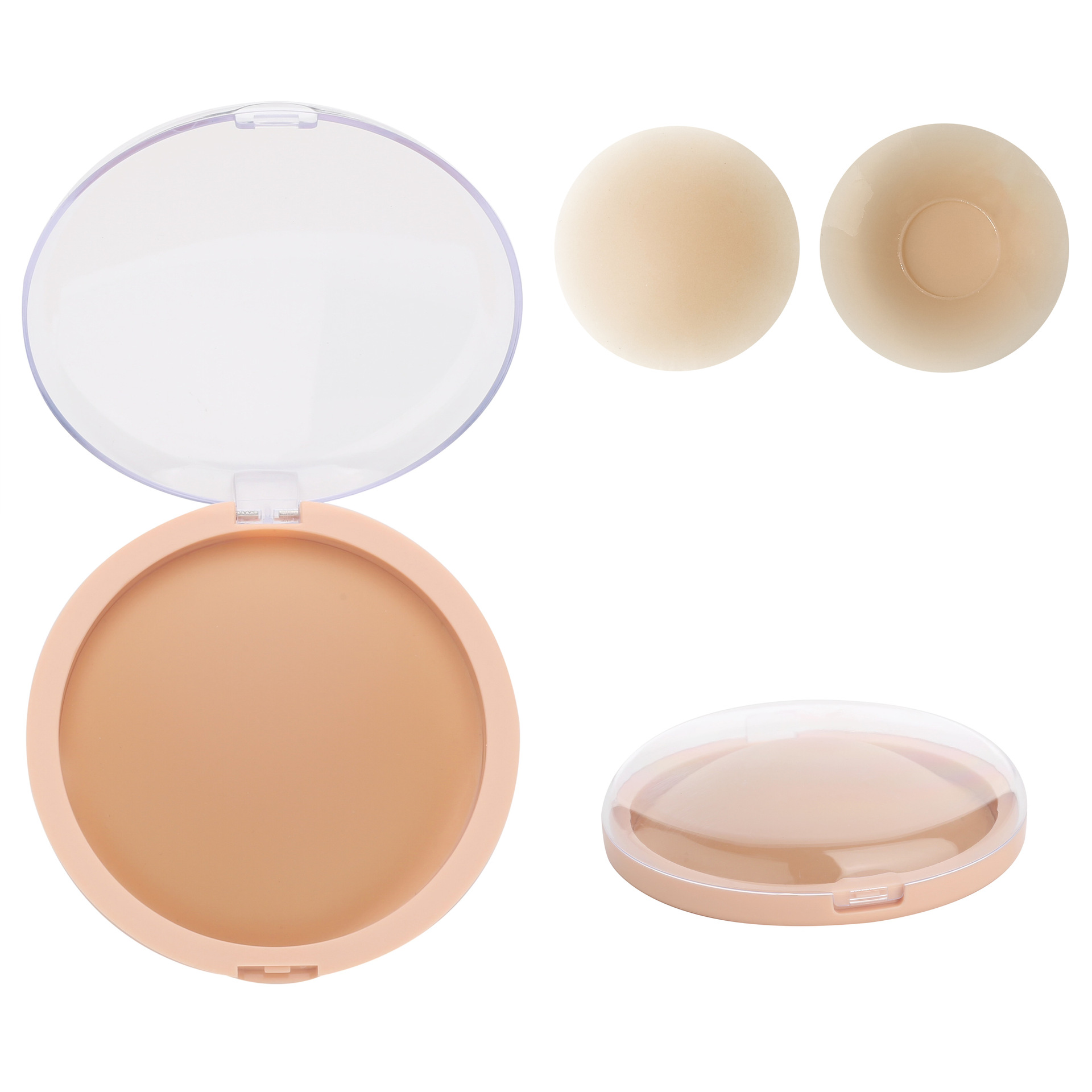 피부 미백 1# 휴대용 파우더 퍼프 케이스 포함