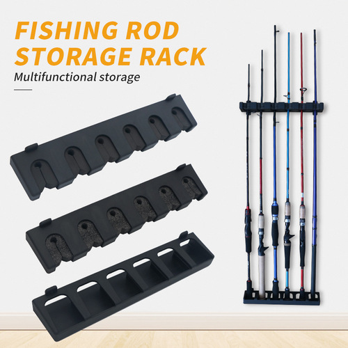 Multifunctional fishing rod display rack, wall-mounted rod rack, road rod storage rack, fishing rod display rack, net copying hand rod display rack