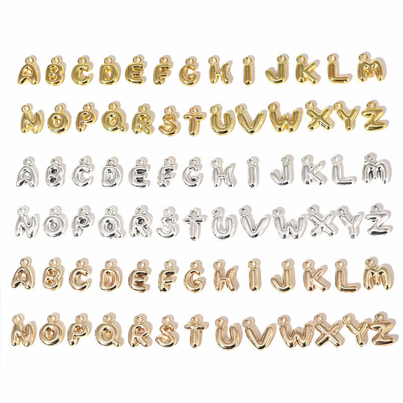 Creative Alloy Jewelry 26 Bubble English Letter Pendants DIY Bracelet Necklace Decoration Pendant S139 Creative Alloy Jewelry 26 Bubble English Letter Pendants DIY Bracelet Necklace Decoration Pendant S139