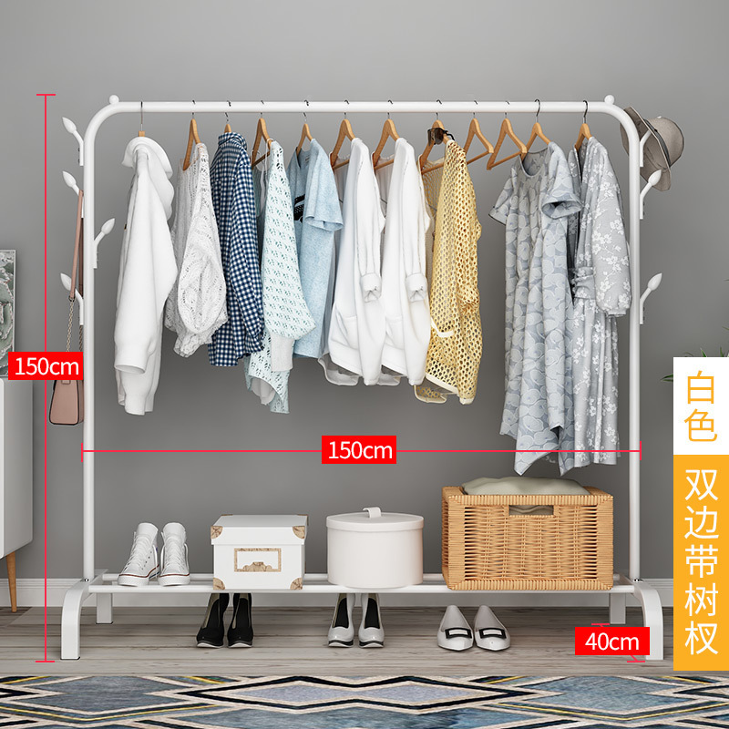 Tendedero perchero de piso perchero de dormitorio tendedero simple poste de ropa plegable balcón interior perchero