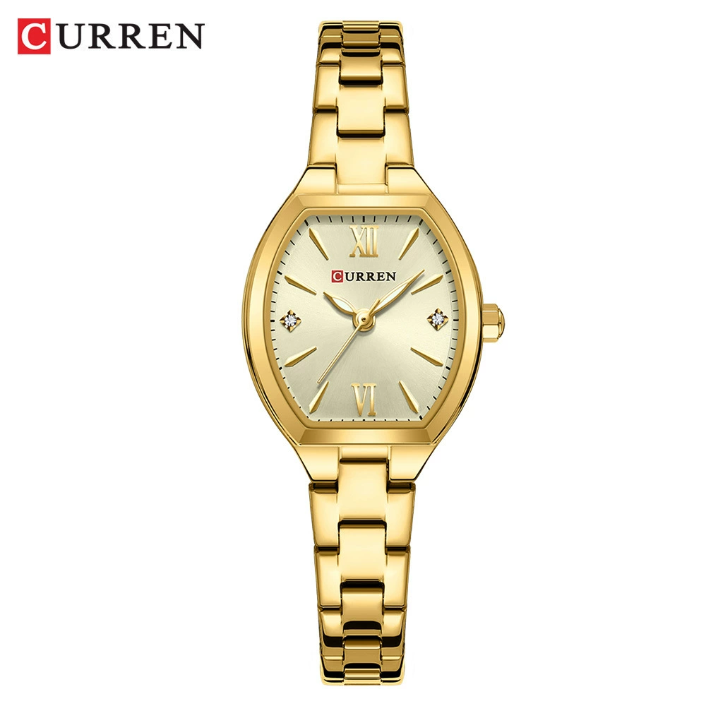 CURREN/Karen 9112 женские водонепроницаемые часы цилиндрической формы в повседневном стиле, простые женские часы с Римскими цифрами, кварцевые часы