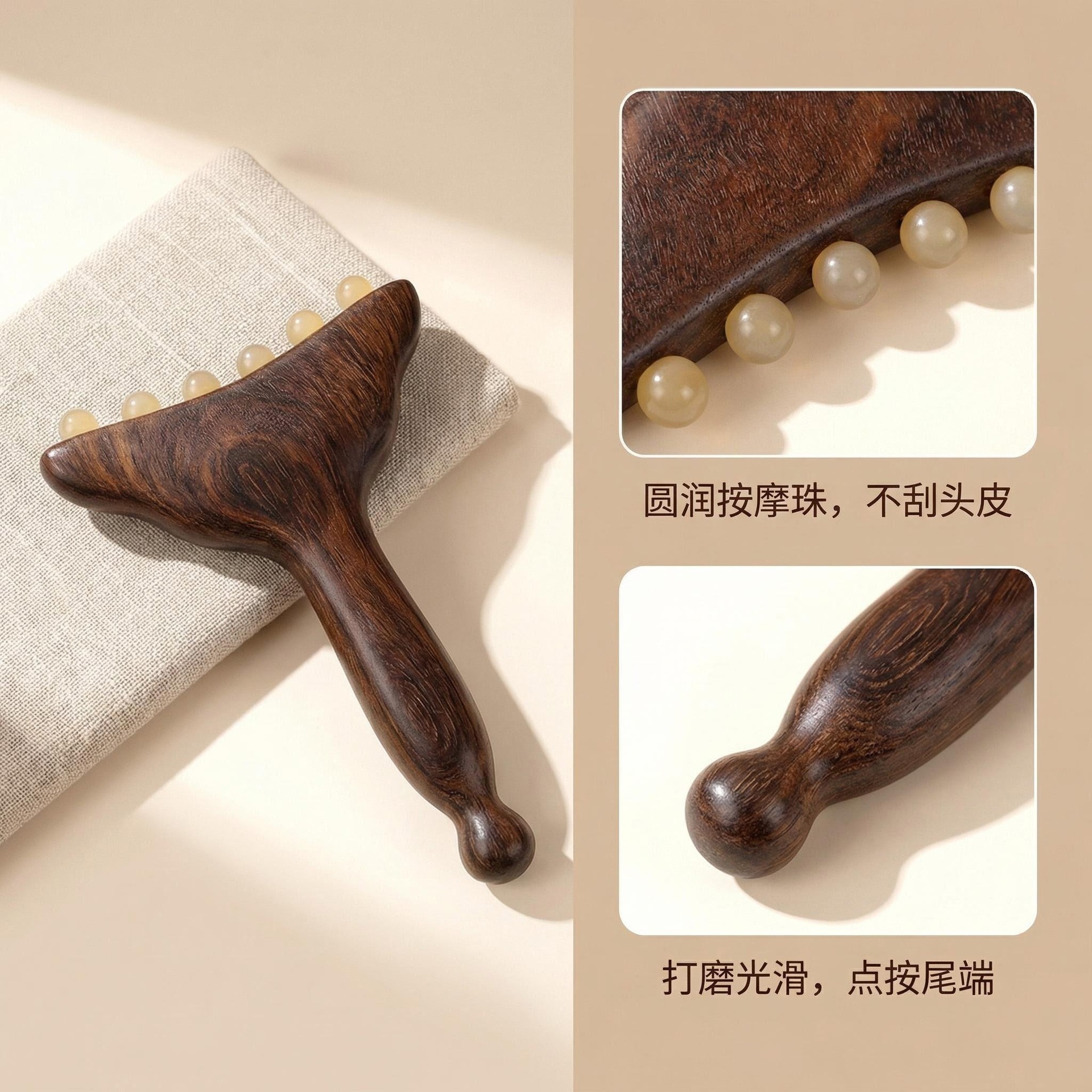 Mermaid Tail Horn Massage Comb for Scalp Neck and Shoulder Meridian Care Wellness Tool preparation