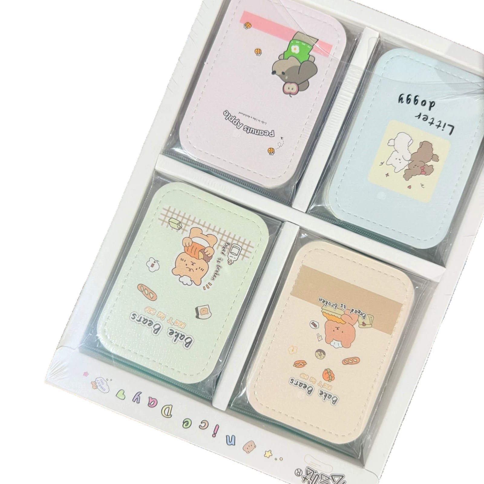 Folding cartoon square handheld mirror for students for adults