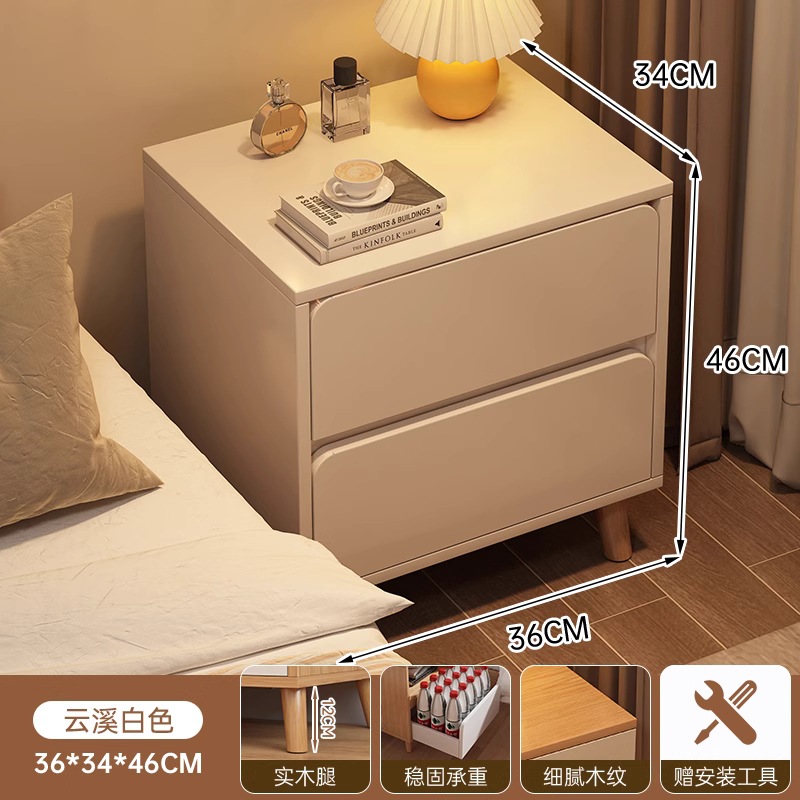 Mesa de cabezal de cama pequeña habitación de alquiler estante 2025 nuevo dormitorio doméstico pequeño lado de varios gabinetes de almacenamiento de cama simples