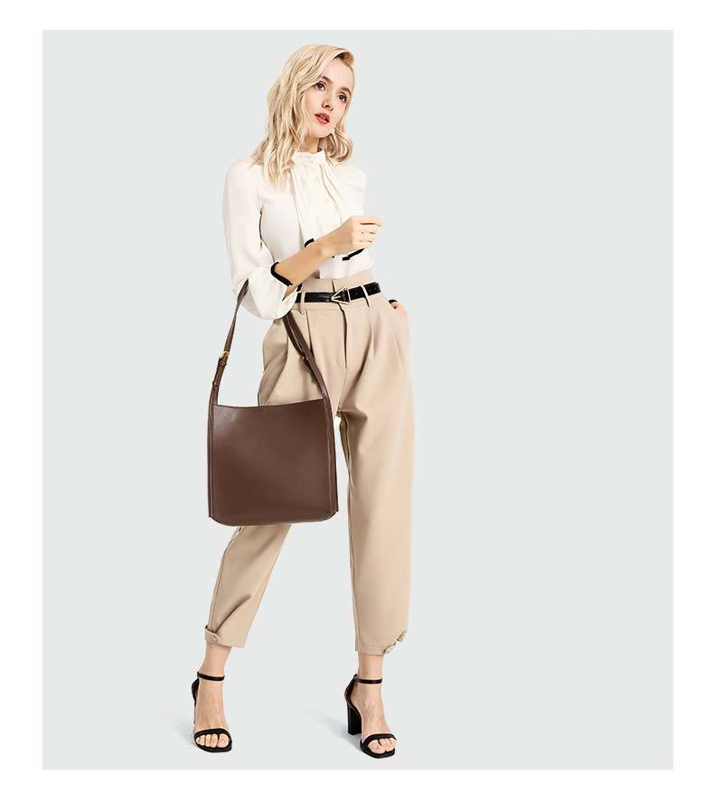 韩版休闲简约单肩包双肩带托特包