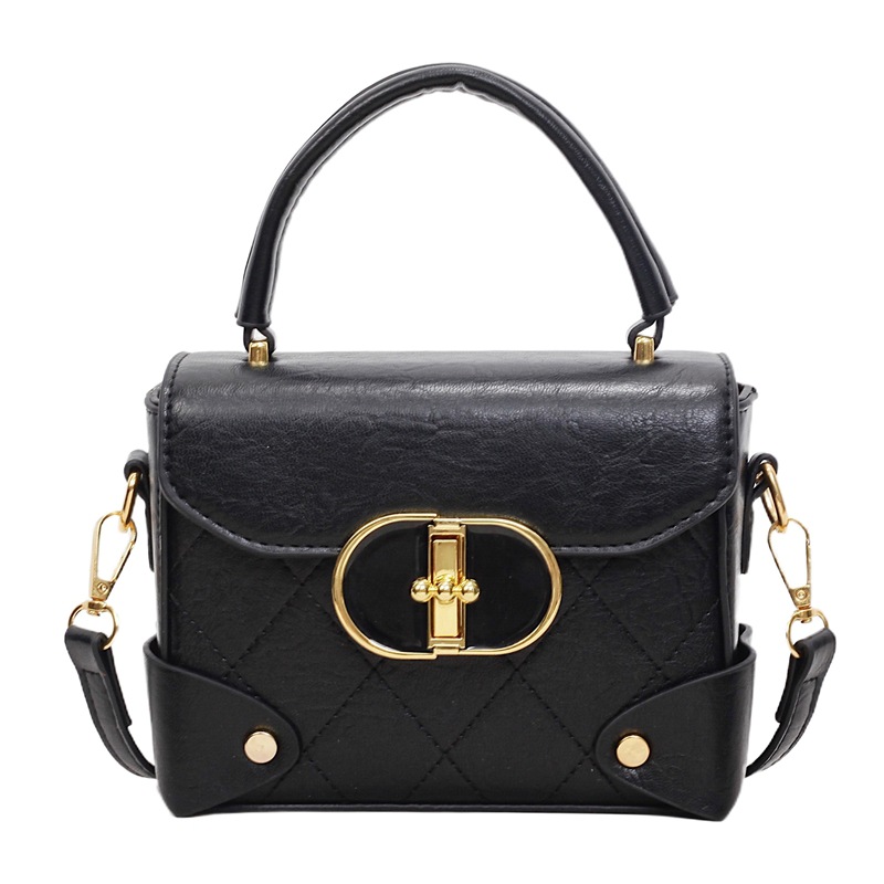 2025 otoño y invierno nuevo bolso de color contrastante bolso cuadrado pequeño de nicho de mujer empalmado bolso de hombro retro bolso de mochila