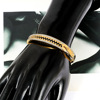 Bracelet with zipper stainless steel, suitable for import, three colors, wholesale