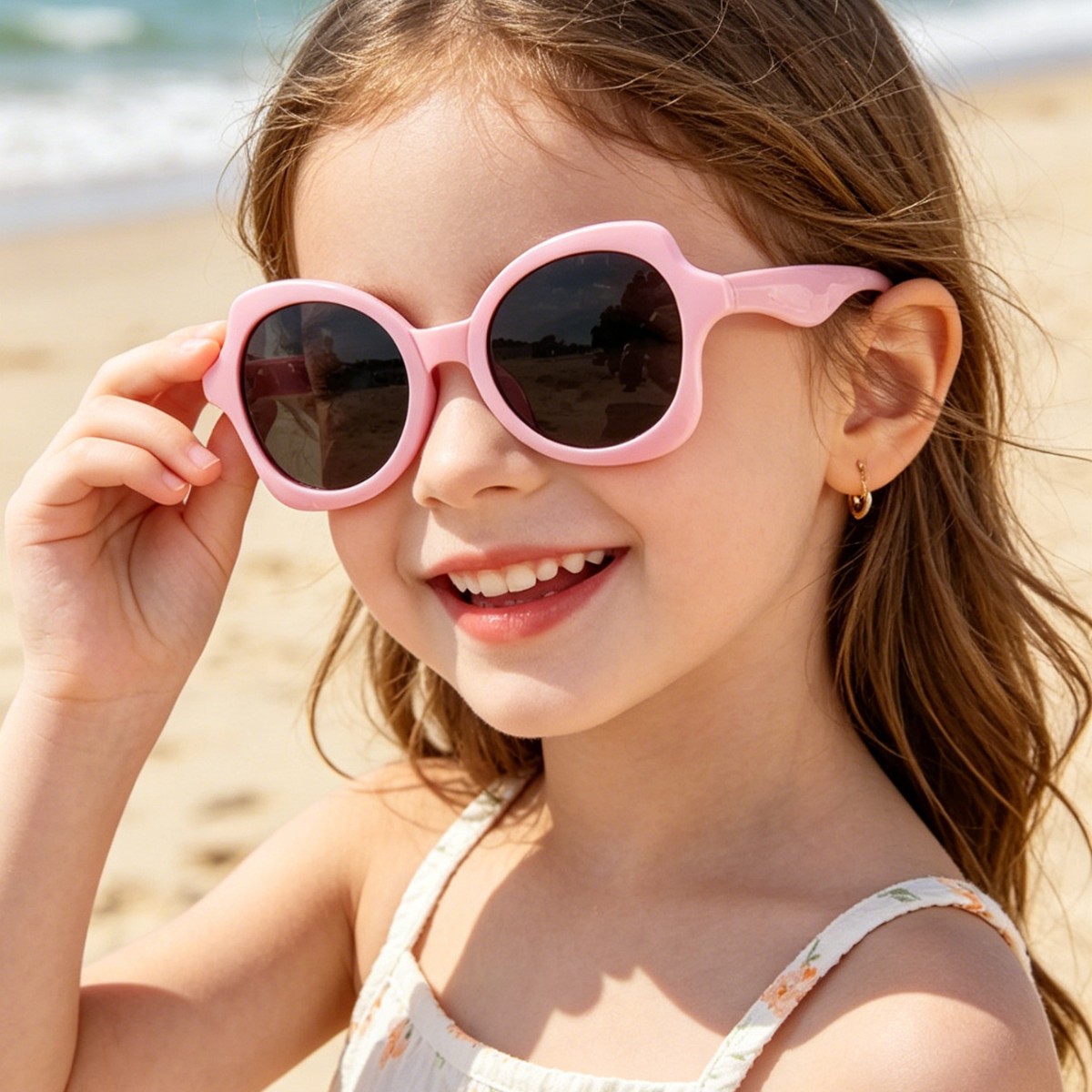 Nuevas gafas de sol para exteriores de color caramelo irregular transfronterizo para niños