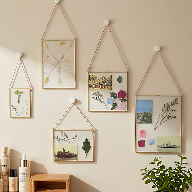 Retro glass photo frame wholesale frame glass iron decorative photo frame photo clip specimen clip photo studio photo frame