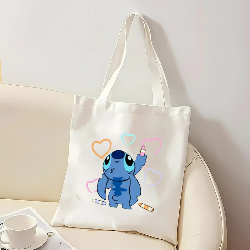 Bolsa de lona de impresión púrpura de pop transfronteriza, bolso de hombro de gran capacidad, portátil perfecto para compras