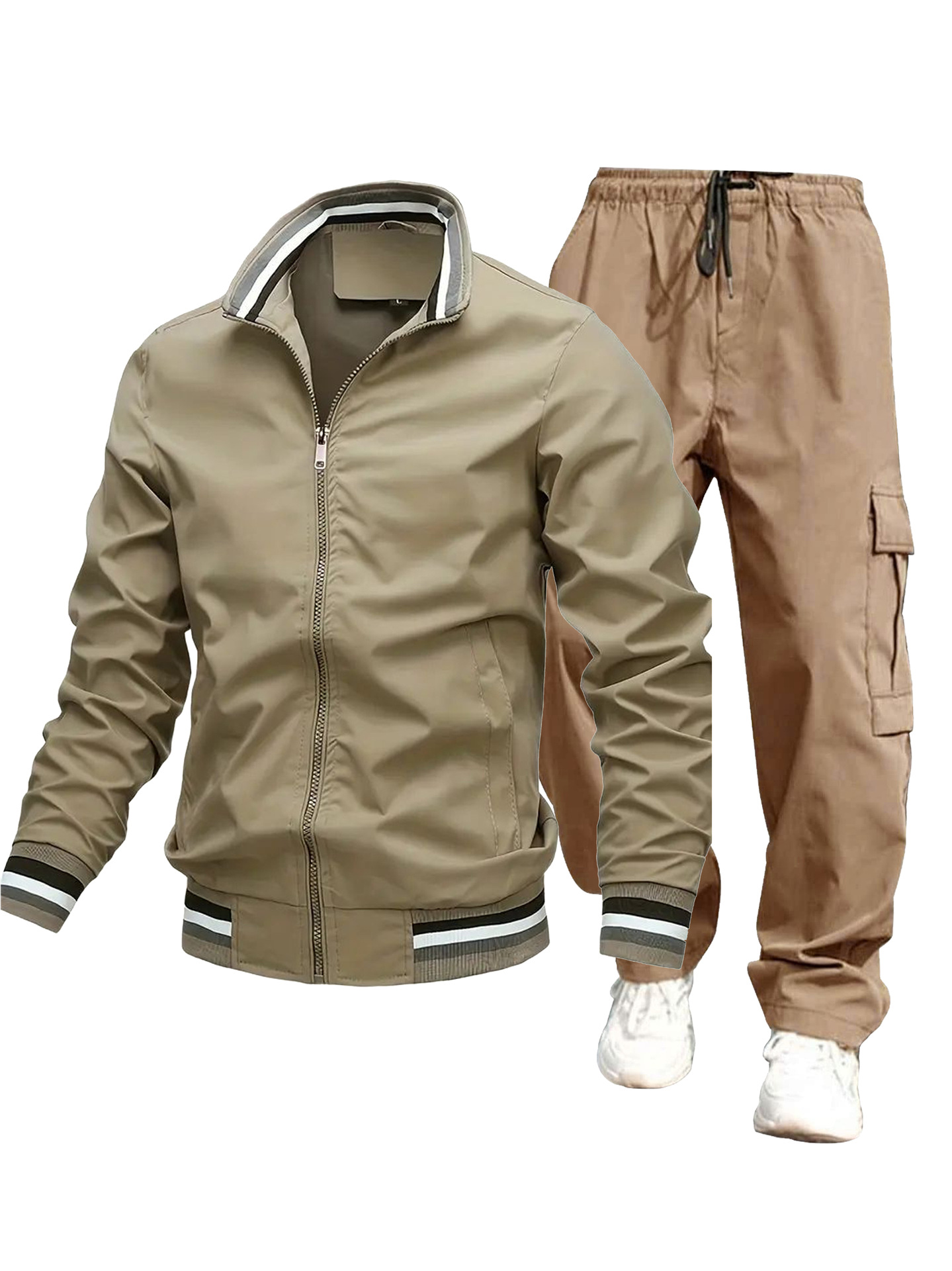 Herrenbekleidung 2024 neuer trendiger Herren-Herbst- und Winter-Freizeitmantel Modetrendmantel Herrenoberteile dünne Jacke Anzug_voghion.com