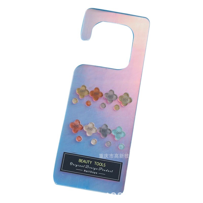 ins nail art hook display board nail plate color card display stand Aurora magic color plate work stand acrylic