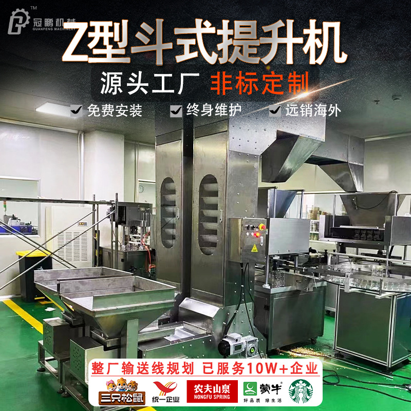 Z型斗式提升机源头厂家供应提升机爬坡输送机食品厂定制流水线