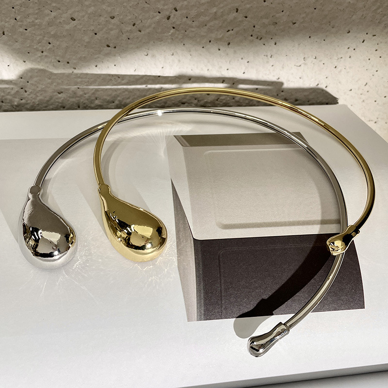 Metal, Copper Material Water Droplets Metal Copper Retro Copper Choker
