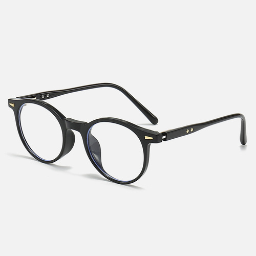 New Style Personalized Japanese and Korean Round Frame Myopia Glasses Frame Unisex Plain Glasses No-Makeup Internet Celebrity Retro Blue Light Blocking Glasses