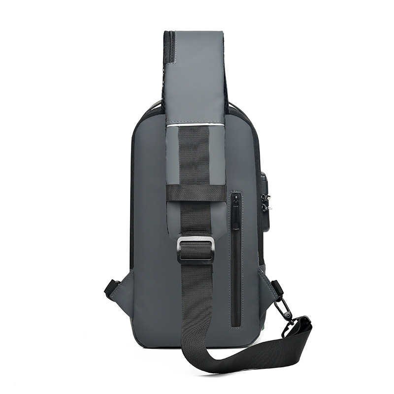 Bolsa de pecho de motocicleta contraseña antirrobo bolsa de hombre Bolsa de hombro de moda europea y americana bolsa de mensajero multifuncional de ocio deportivo de negocios