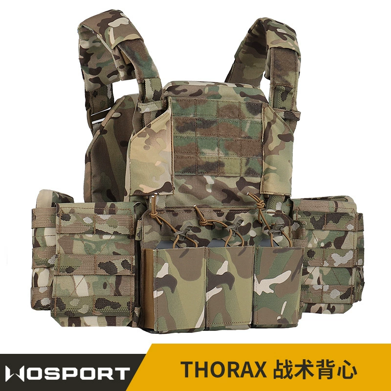Жилет тактический WOSPORT Thorax камуфляжный многофункциональный наружный быстросъемный тренировочный тактический жилет