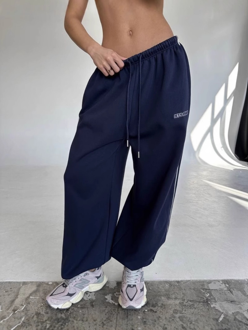 2025 primavera y verano Amazon Mujeres transfronterizas europeas y americanas Pantalones casuales sueltos callejeros americanos Pantalones deportivos de moda Mujeres image 4
