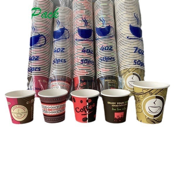 1000 tazas de papel Coca-Cola desechables con tazas de té con leche doble película caliente y frío disponible cuppaper