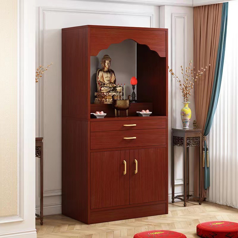 Buddhist Altar Table for Home Use, Standing Cabinet for Offering, White Buddha Cabinet, Offering Table for Bodhisattva and God of Wealth Statues, Economical Offering Table