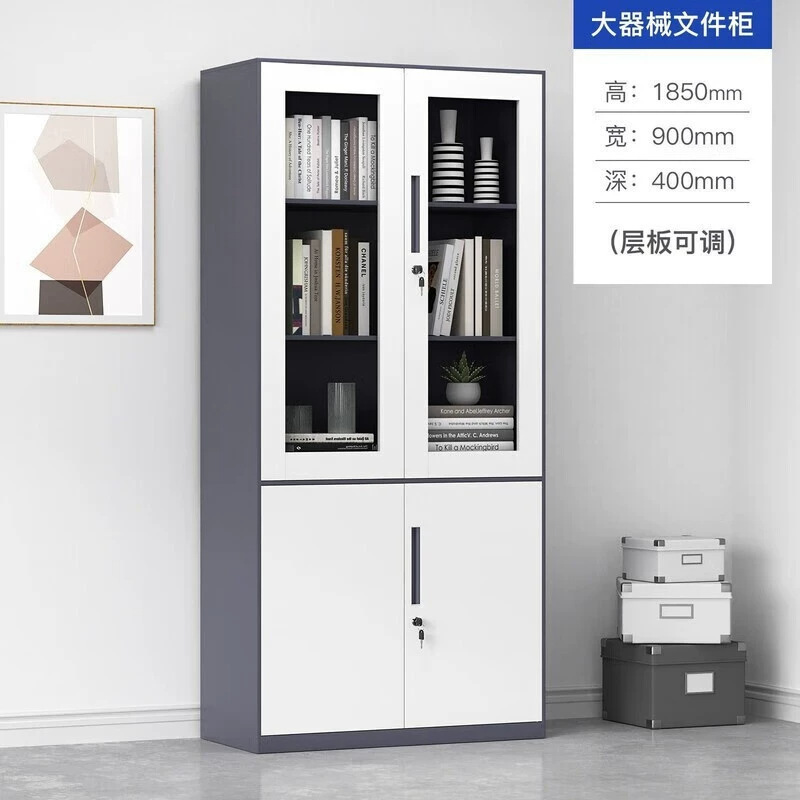 办公室文件柜铁皮柜资料凭证柜拆装带锁钢制储物柜矮柜收纳柜子|undefined