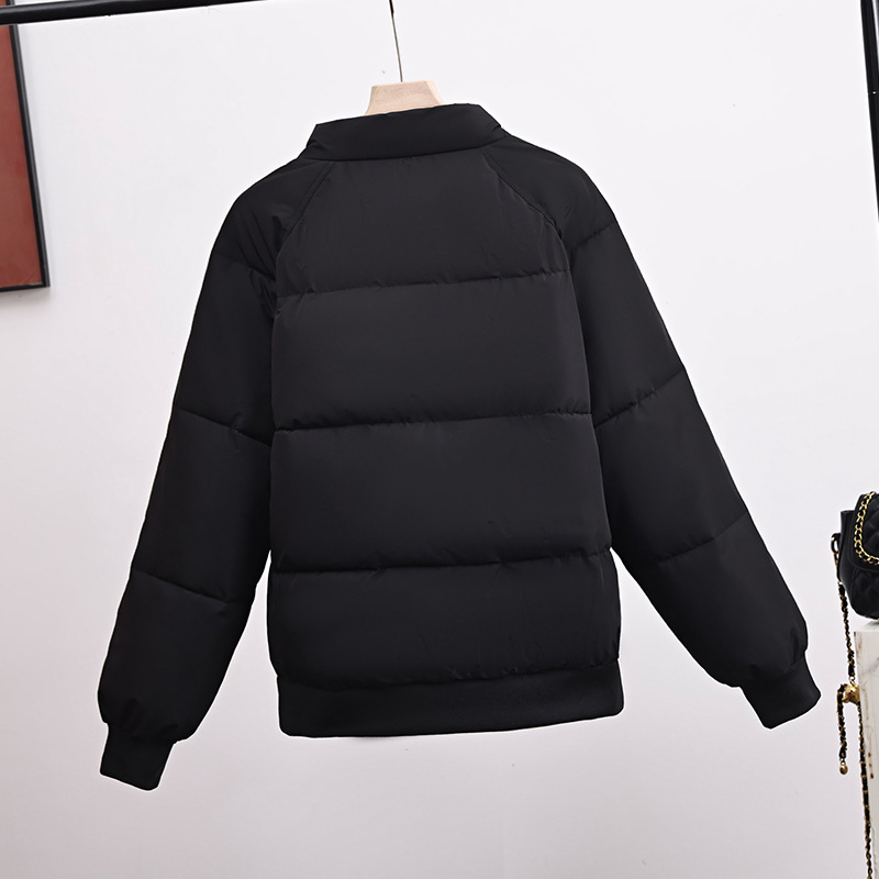 Nuevo estilo de invierno coreano suelto de cuello de pie ropa de pan pareja engrosada de algodón chaqueta de algodón chaqueta de moda para hombres y mujeres