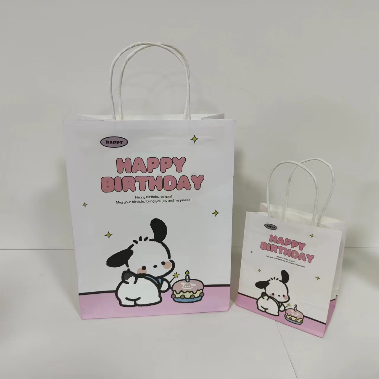 분홍색 둥근 밧줄 손수건, 흰색 소가죽, 21*27*11