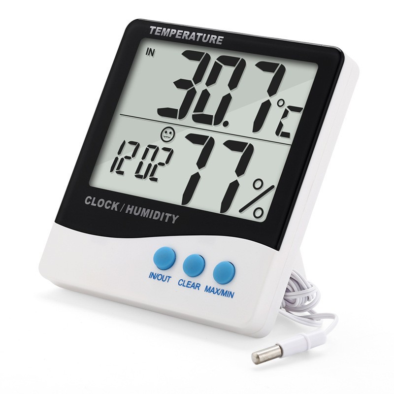 跨境高精度室内外温湿度计大屏幕数显家用电子温度表批发THC-4