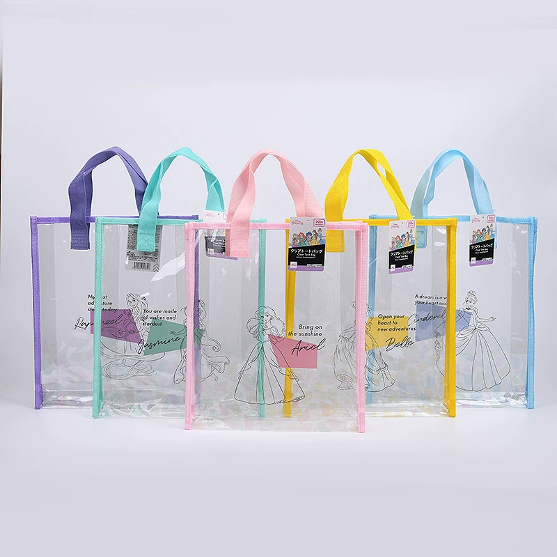 ПВХ прозрачная сумка цветная печать стерео TPU пластиковая упаковочная сумка с ручной прозрачной сумкой с цветным логотипом