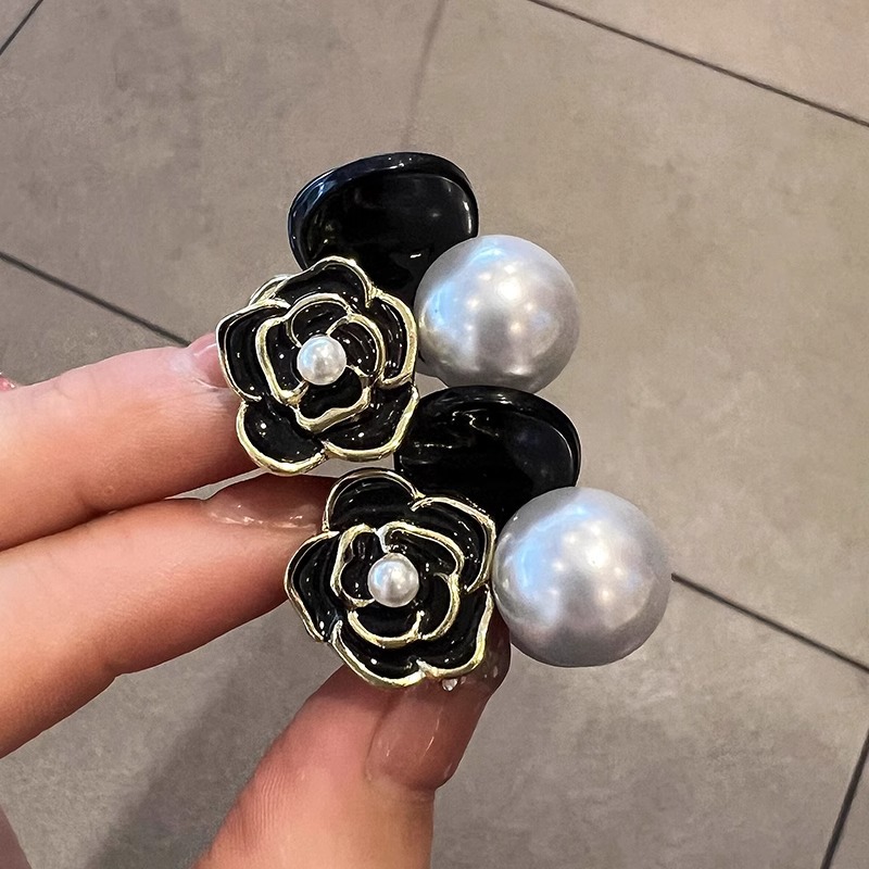 Elegante princesa cabeza pequeño clip 2024 nuevo de alta calidad Camellia perla Bangs clip horquilla clip superior accesorios para el cabello para las mujeres