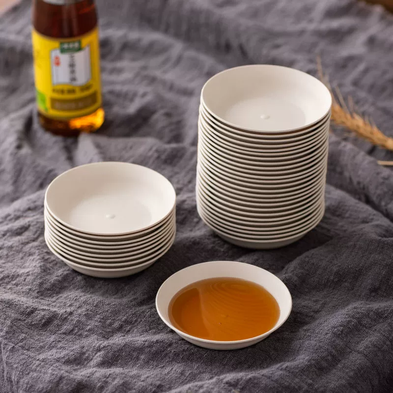 ✅ Одноразовые соусницы из рисовой шелухи для соевого соуса, приправ, барбекю, для улицы, маленькие, пищевого класса, для уксуса, оптом, для коммерческого использования